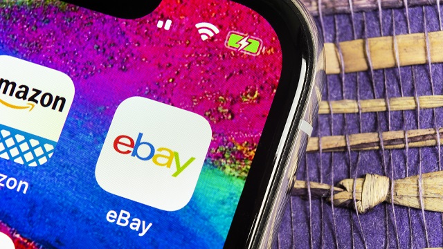 Image of the eBay app on a phone