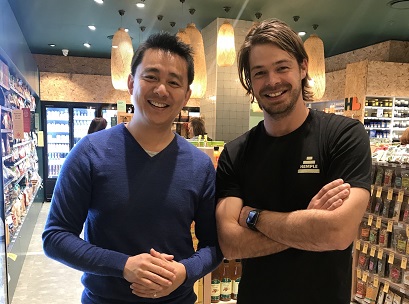 Cade Turland from Hemple & Healthy Life CMO Simon Cheng