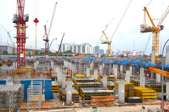 The new Toppen shopping centre under construction in Tebrau, Johor Bahru.