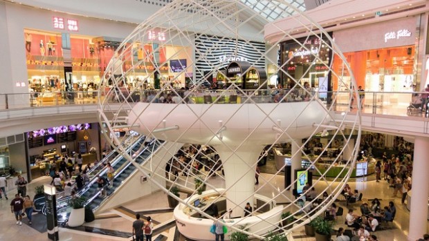 Melbourne, Australia - February 24, 2018: atrium at Chadstone Shopping Centre opened in October 2016. Chadstone is the largest shopping mall in the southern hemisphere.