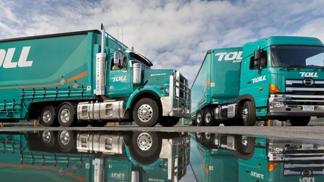 Toll logistics trucks