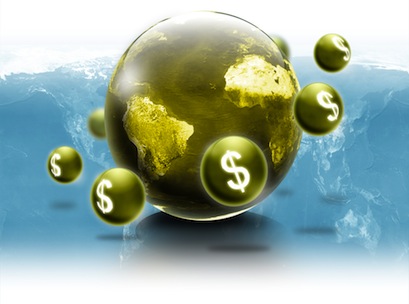 dollar, world, globe, money
