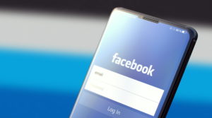 Photo of Facebook app on cell phone