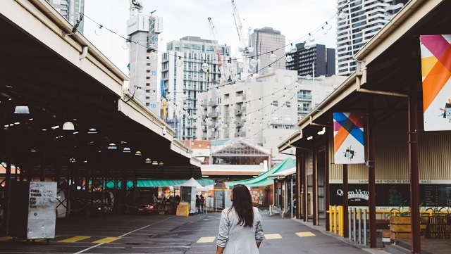 Image of woman at Queen Victoria Markets