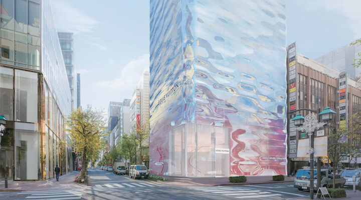 Louis Vuitton unveils its 'water pillar' Ginza flagship in Tokyo