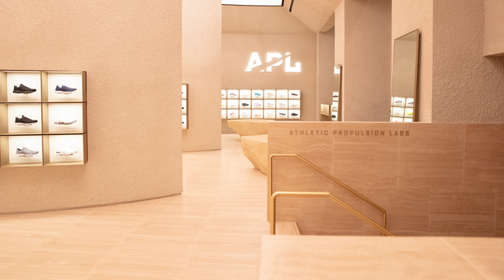 APL's new store in NYC feels more like an art gallery than a place to buy shoes. Supplied