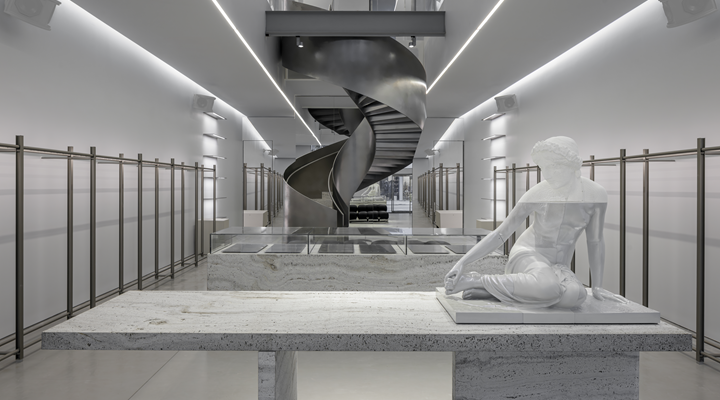 Australian designer Dion Lee opened a minimalist space in Miami. Supplied