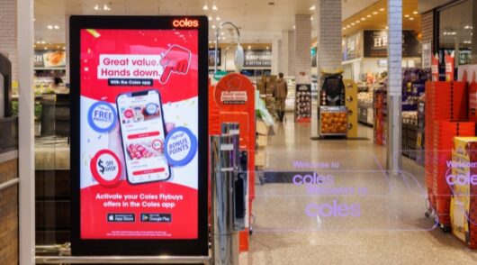 Digital advertising in Coles store