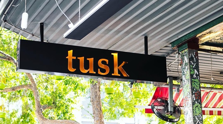 tusk cafe bar signage