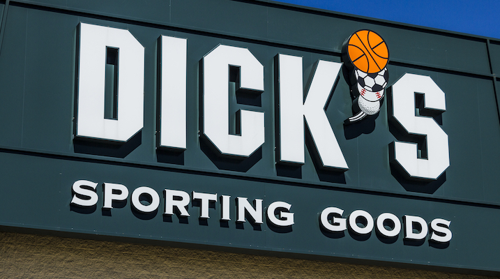 An exterior shot of a Dick’s Sporting Goods storefront taken in 2017.