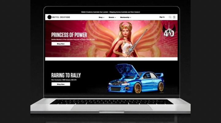 Mattel Creations website