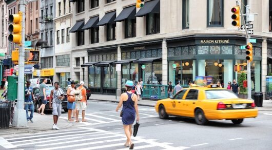 An exterior shot of Maison Kitsuné’s flagship store in New York City from 2013.