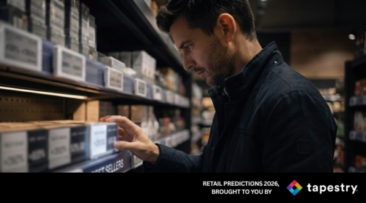 male customer checking prices