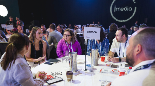 Conference delegates in roundtable discussion