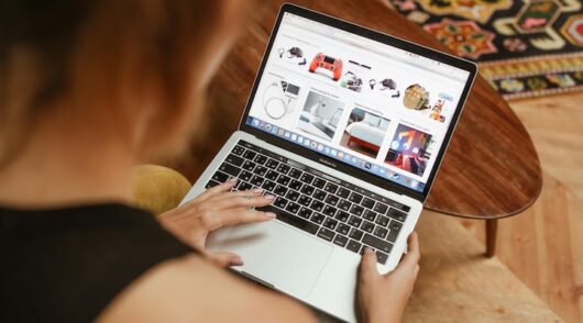 a person shopping online