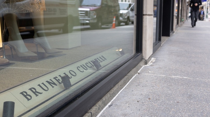 Brunello Cucinelli storefront.