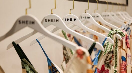Shein clothing on branded hangers.