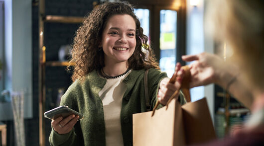 shopper checking out