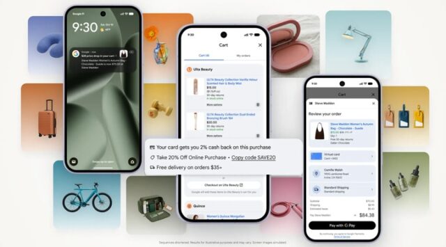 Google Universal Cart shopping interface.